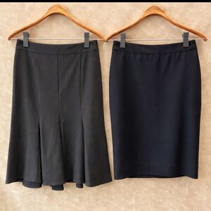 🖤 Bundle: 2 Black Skirts – United Colors of Benetton + Classic A-Line
